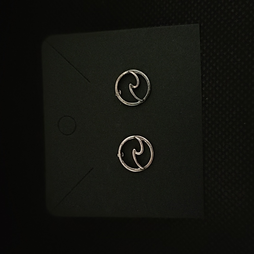 5/$25 Elegant Silver Wave Earrings